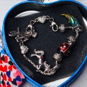 BRIGHTON Silver Charm Holder Bracelet